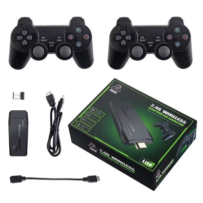 Consola de Videojuegos Retro 64GB +10.000 Juegos + 2 Controles Inalámbricos
