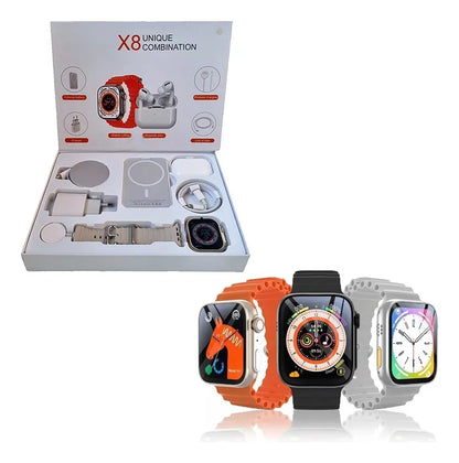 Kit Smartwatch Audifonos Power Bank